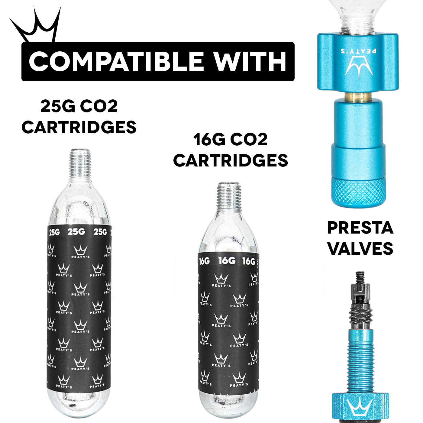 Peaty's Holeshot CO2 Tyre Inflator Kit | Chris King