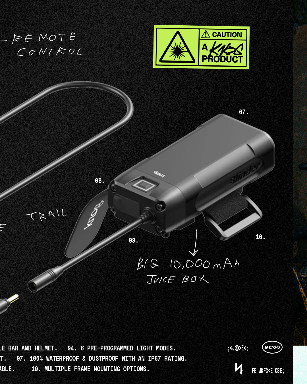 Blinder X 2300 Front Bike Light | 2300 Lumens | Handlebar Mount | Astounding Performance!