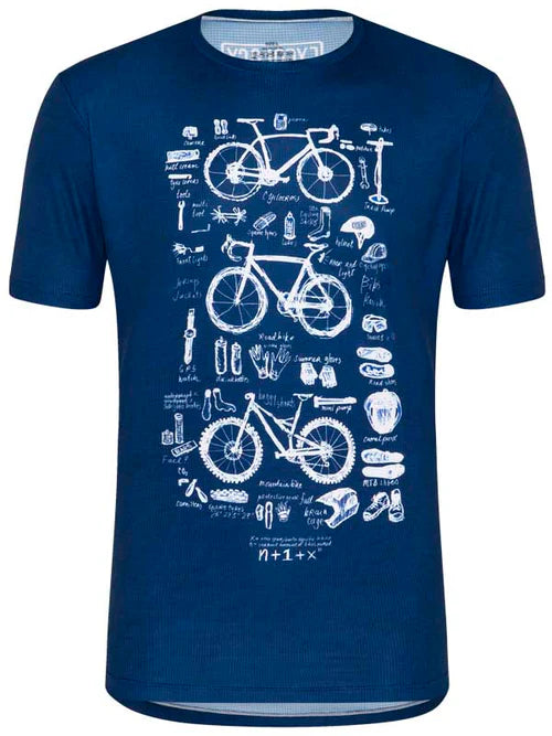 Bike Maths Mens Technical T-Shirt - M / Blue