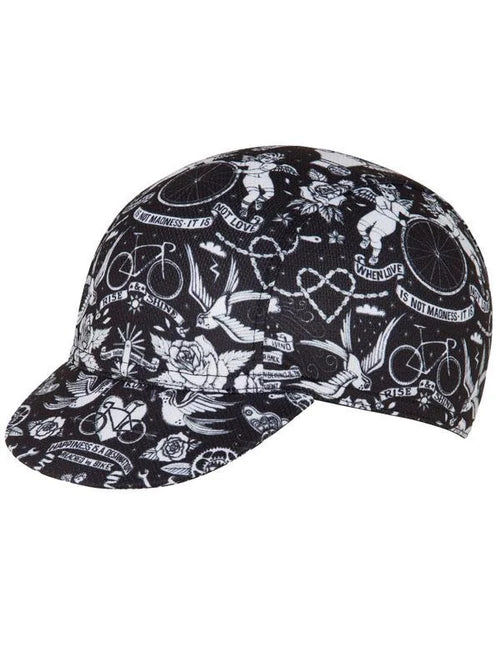 Velo Tattoo Cycling Cap - One Size / Black