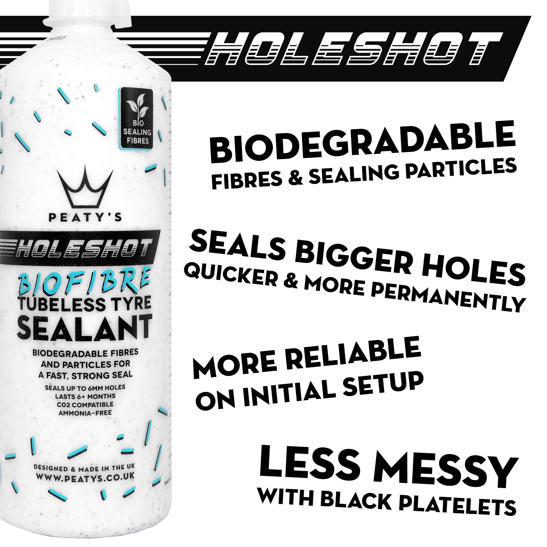 5L Peaty's Holeshot BioFibre Tubeless Tyre Sealant