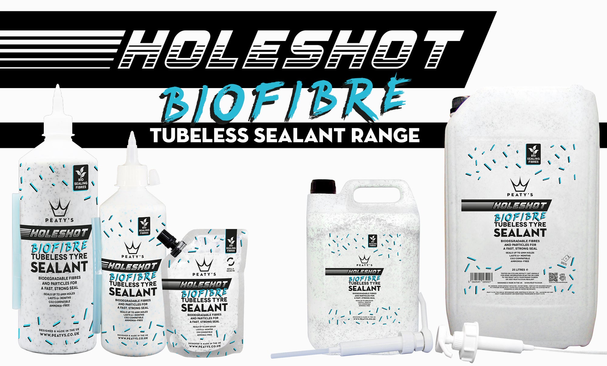 Peaty's Holeshot BioFibre Tubeless Tyre Sealant 120 ml