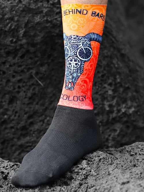 Life Behind Bars Aero Cycling Socks - One Size / Orange