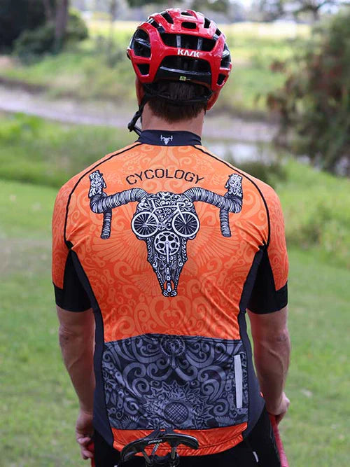 Life Behind Bars Men's Cycling Jersey - Orange -