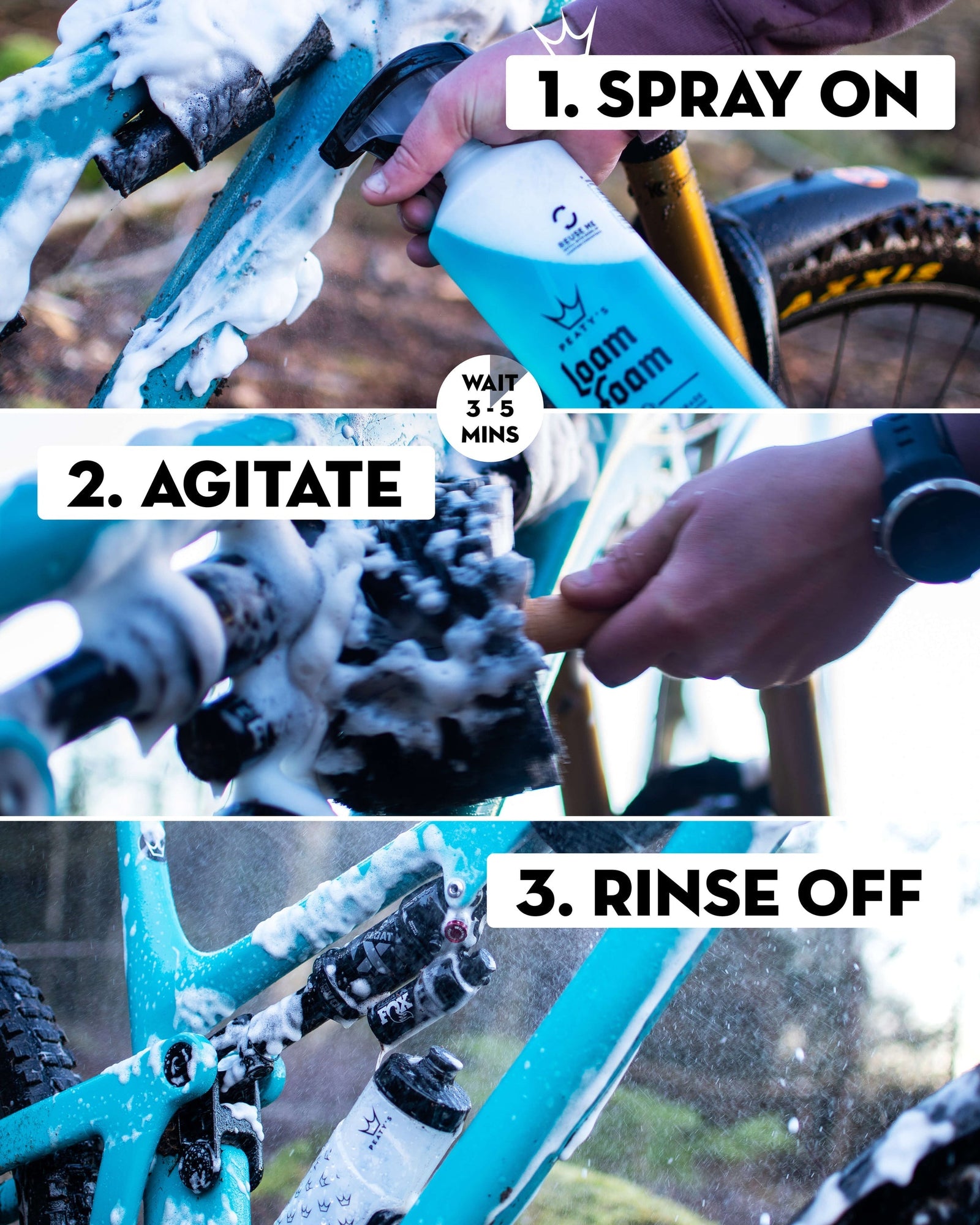 Peaty's Bicycle Cleaning Kit - Wash Degrease Lubricate