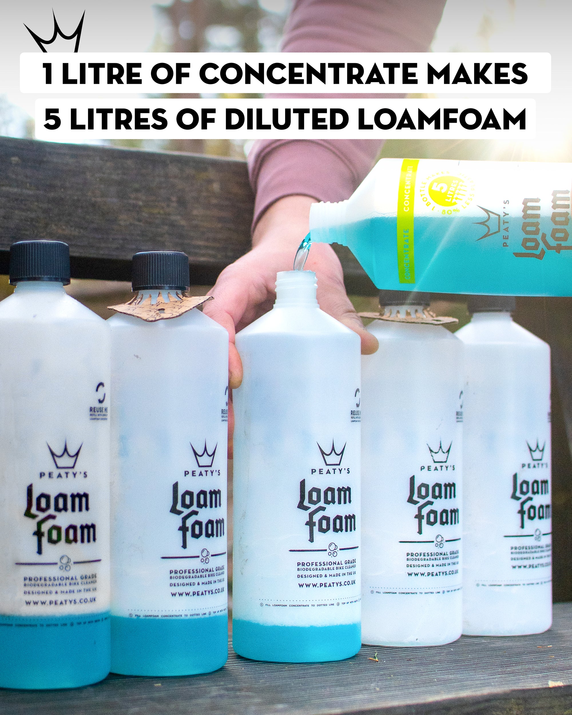 1 Ltr Peaty's Loam Foam Concentrate Professional Grade Bike Cleaner