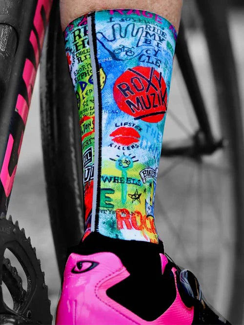 Rock N Roll Aero Cycling Socks - One Size / Blue