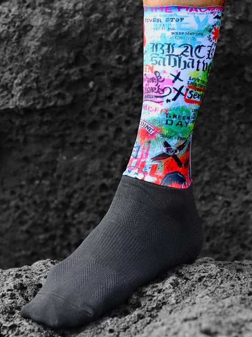 Rock N Roll Aero Cycling Socks - One Size / Blue