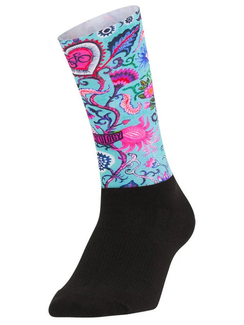 Secret Garden Aero Cycling Socks - One Size / Aqua