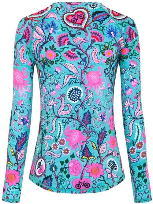 Secret Garden Women's Long Sleeve MTB Jersey - Blue -