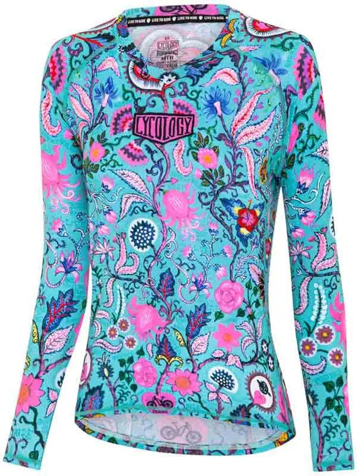 Secret Garden Women&#39;s Long Sleeve MTB Jersey - Blue -