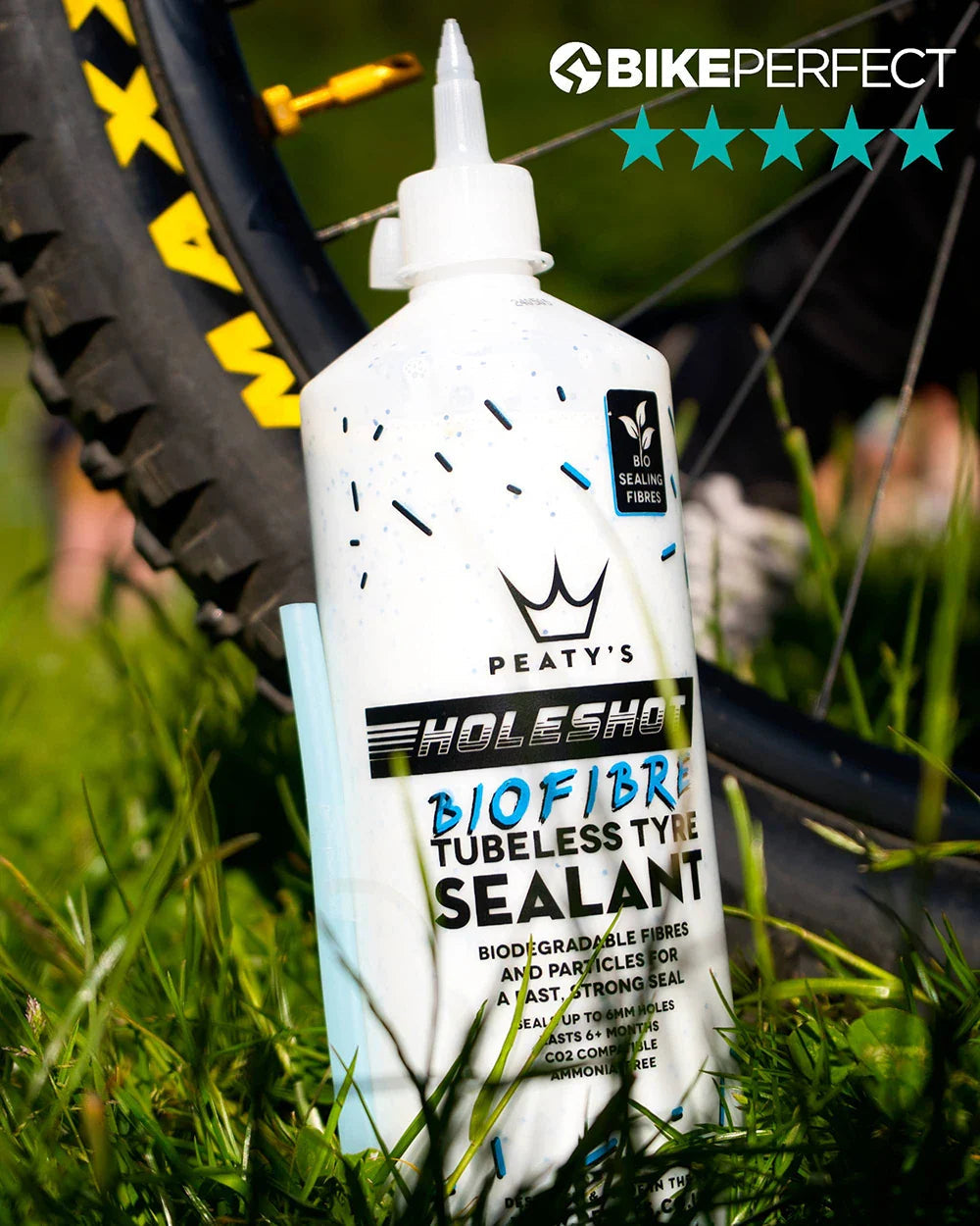 Peaty&#39;s Holeshot BioFibre Tubeless Tyre Sealant - 1 Ltr