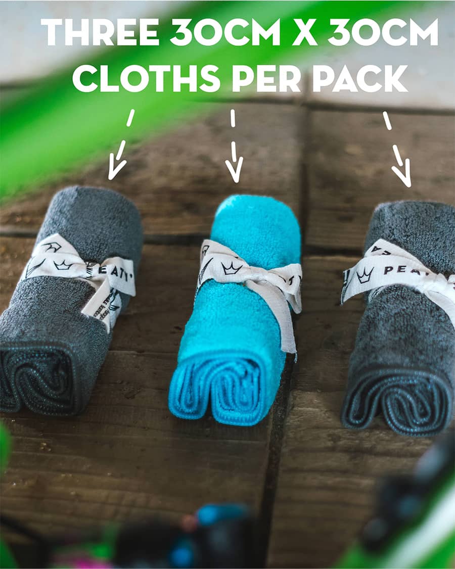 Peaty&#39;s Bamboo Bicycle Cleaning Cloth | 1x 3 Pack