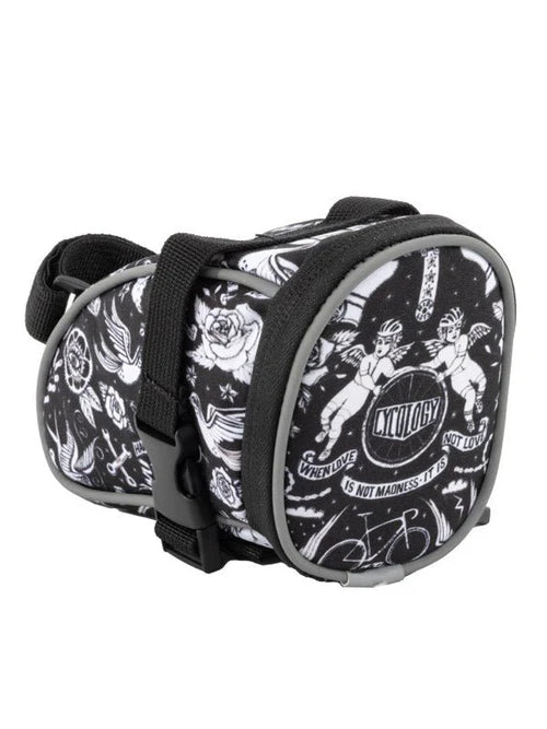 Velo Tattoo Saddle Bag - One Size Black