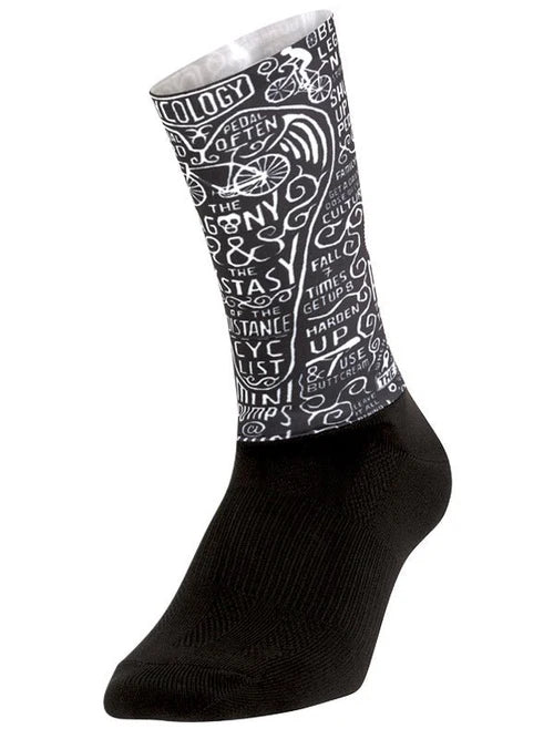 Wisdom Aero Cycling Socks - One Size / Black