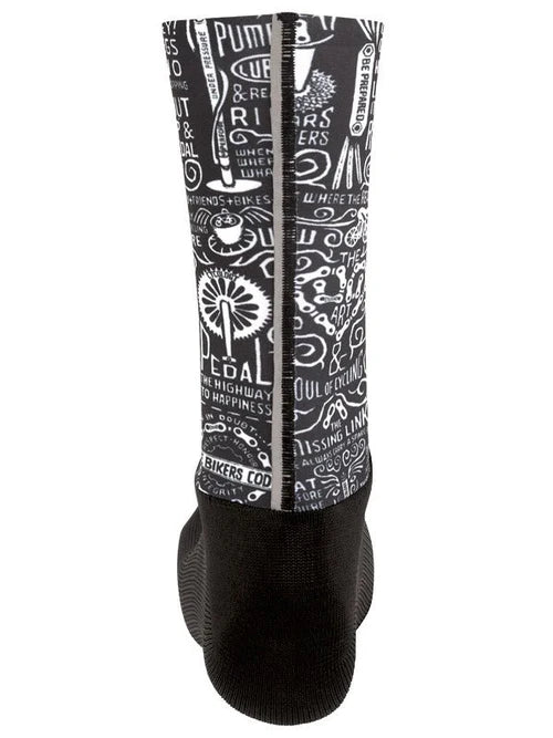 Wisdom Aero Cycling Socks - One Size / Black