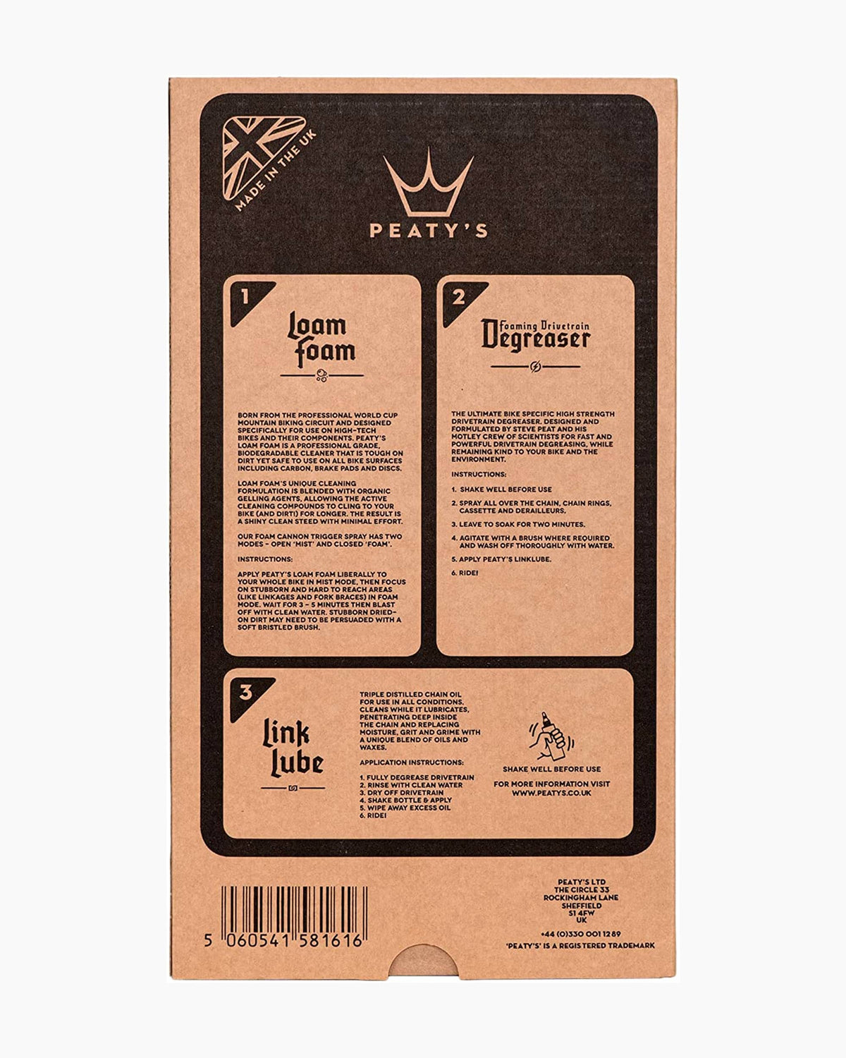 Peaty&#39;s Bicycle Cleaning Kit - Wash Degrease Lubricate