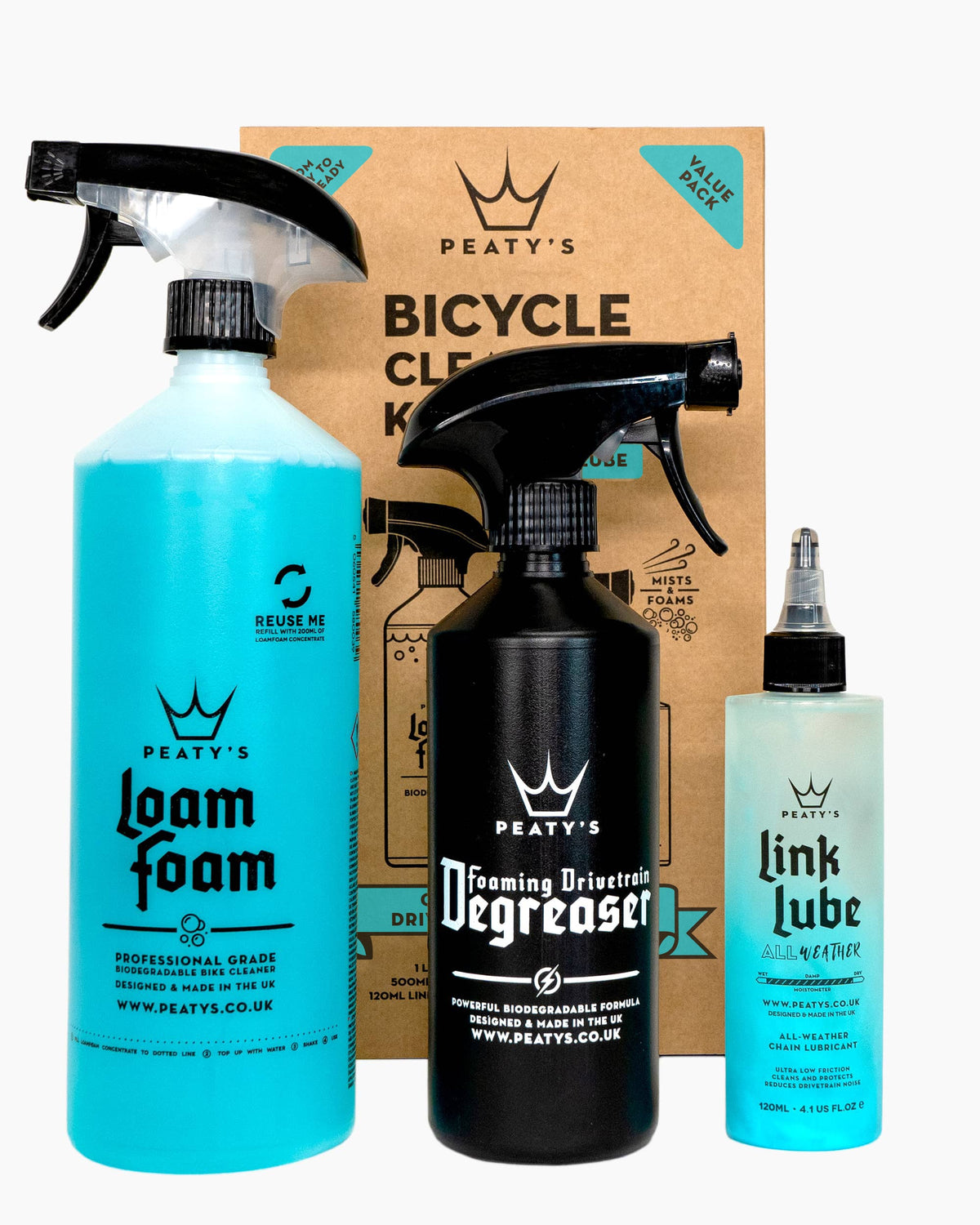 Peaty&#39;s Bicycle Cleaning Kit - Wash Degrease Lubricate