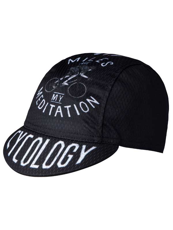 Miles are my Meditation Black Cycling Cap - Black