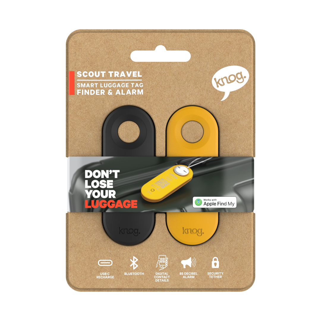 knog scout 2個セット Scout Smart Luggage Tag | Tracker | Alarm | TwinPack | Save 10