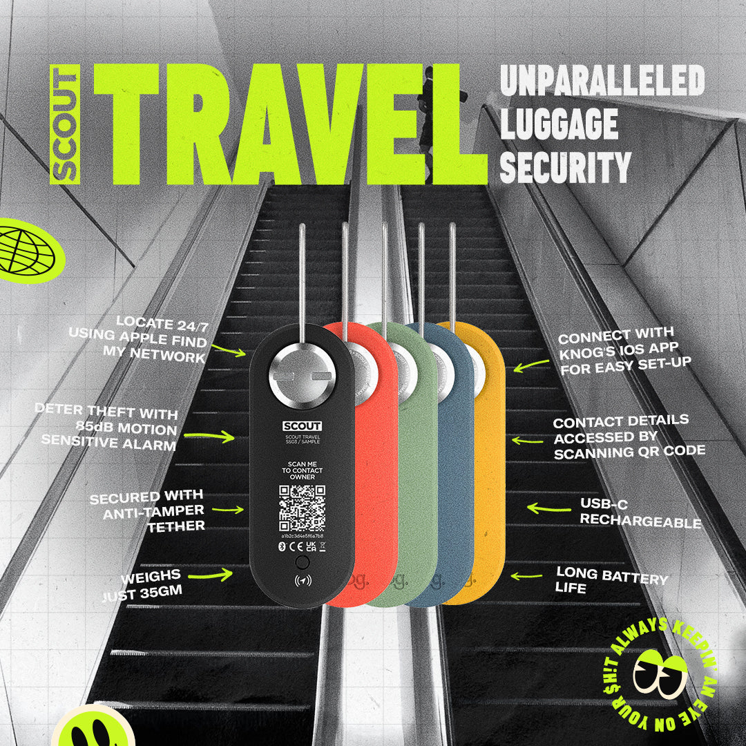 Scout Smart Luggage Tag | Tracker | Alarm | Twin Pack | Save 10%