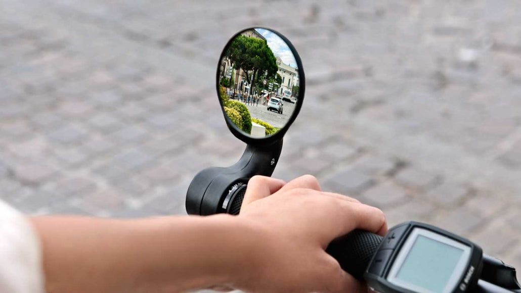 Sprintech Compact , Maxi size bicycle rear view mirror for flat bar - Single for left or right